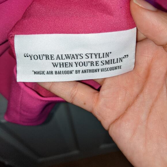 Camilyn Beth Fuchsia Ruffle Neckline Scoop Back Empire Waist The Go Go Dress 2 - Picture 8 of 14